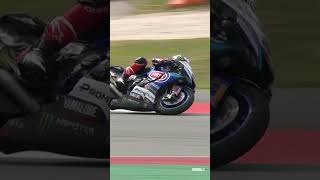 Rea having a moment in Race 2 👀  2024 CatalanWorldSBK 🏁 [upl. by Gabby]