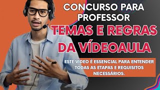 Processo Seletivo Simplificado de professores SP Tema e Regras da Videoaula  Guia Completo [upl. by Relyhcs]