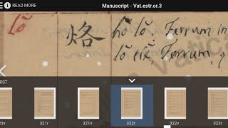 哈哈 Manuscrito vat estror 3  323r 323v Lô Ligno orbe [upl. by Ytteb]