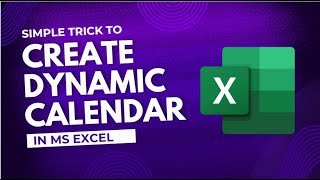 Create a Dynamic Calendar in MINUTES with Excel No VBA excel exceltips [upl. by Rovelli]