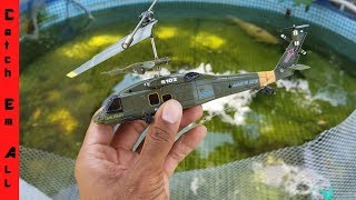 RC Helicopter Catches Fish FISHING APP [upl. by Ollayos]