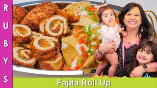 Air Fried Chicken Fajita Roll Ups Recipe in Urdu Hindi  RKK [upl. by Ojiram]