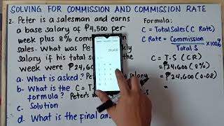 Solving For Commission and Commission Rate  Grade 7  Matatag Curriculum  Explain in Detailed [upl. by Anelec402]