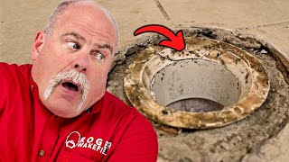 Replacing a Toilet Flange  Plumbing 101 [upl. by Aniahs]