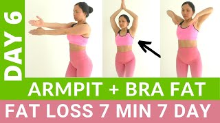 7 Min everyday to get rid of bra bulge back fat toned armpits  Weight loss fat loss challenge 6 [upl. by Manon]