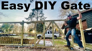 How To Build a Sliding Wood Gate For a Fence EXPLAINED [upl. by Platon]