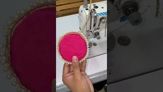 Round latkan design  lace design Latkanstitching  dey design  lace fabric Latkan design [upl. by Antin]