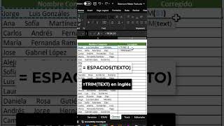 ¿Como eliminar los espacios en excel excel dataanalytics analisisdedatos [upl. by Larsen]