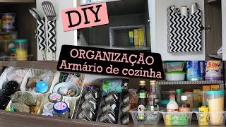 IDEIAS PARA ORGANIZAR COZINHA ARMÁRIO E GAVETAS DIY [upl. by Eerrehc]