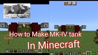 British MKIV tank in Minecraft [upl. by Oilegor280]