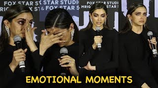 Deepika Padukones Back to Back EMOTIONAL MOMENTS At Chhapaak Trailer Launch [upl. by Dygall]