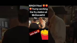 Trump mcdonalds TrumpFries OrderUp TrumpMcDonalds trump2024 ExtraSalt Pennsylvania MAGA [upl. by Kasey]