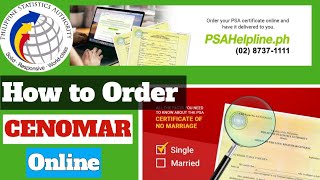 PSA CENOMAR Online Application Step by Step Tutorial for Single Requirements [upl. by Ahsatam]