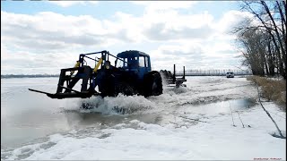 Купил трактор МТЗ82 Жёсткий перегон по бездорожью за 90 км Driving a tractor offroad [upl. by Etteluap]