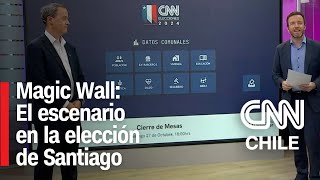 ¿Qué dicen los datos en la elección en la comuna de Santiago  Magic Wall de CNN Chile y Unholster [upl. by Katlaps]