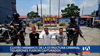 4 gatilleros de Los Tiguerones que extorsionaban en el Distrito Nueva Prosperina fueron capturados [upl. by Tomkiel]