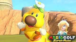 Mario Golf Super Rush Wiggler vs Luigi at Balmy Dunes [upl. by Ecirual]