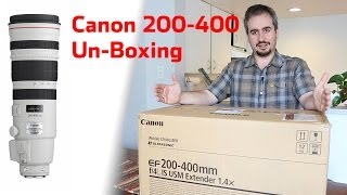 Canon 200400 F4 L IS 14 ext Unboxing [upl. by Inman52]