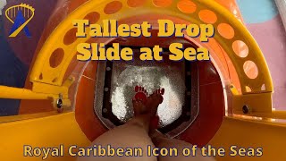 Frightening Bolt Water Slide POV on Icon of the Seas Royal Caribbean [upl. by Hayidan754]