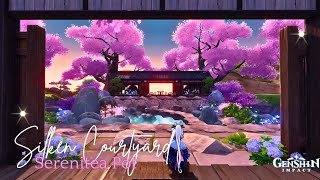 Silken Courtyard ✨  W ID   Serenitea Pot genshinimpact gaming genshin inazuma [upl. by Bainter95]