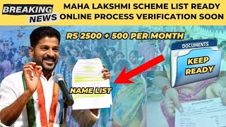 Maha Lakshmi Scheme amp Other Schemes  Online Entry Process Starts  Verification Starting Soon [upl. by Crofton]