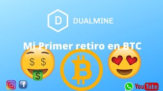 DUALMINE Mi primer retiro en BTC [upl. by Dragoon]