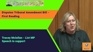 Tracey Mclellen on the Disputes Tribunal Amendment Bill  First Reading [upl. by Simpkins]