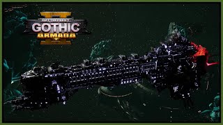 Orks vs Chaos Titan  Battlefleet Gothic Armada 2 [upl. by Salchunas]