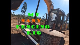 My Sany Excavator Fencing Rig Sany sanygroup fencing fencingcontractor sanyexcavator [upl. by Faxen]