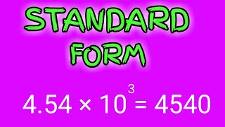 Standard Form to Normal Number GCSE 91 Maths [upl. by Pravit]