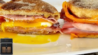 Air Fryer Ham Egg amp Cheese Sandwich Dreo Chefmaker [upl. by Ecenaj21]