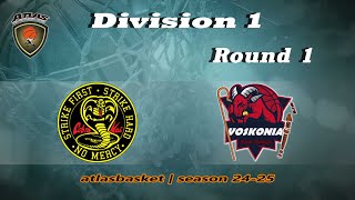 Atlasbasket  Div 1Round 1  COBRA KAI vs VOSKONIA [upl. by Ly198]