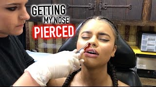 GETTING MY NOSE PIERCED FOR THE FIRST TIME [upl. by Fabri]