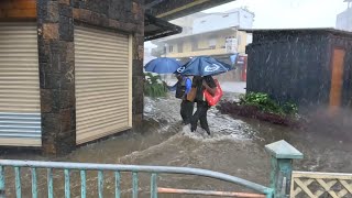 flooding in Rose hill  Belal Cyclone Class 2  Mauritius 🇲🇺 [upl. by Klapp]