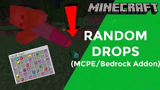 Minecraft But RANDOM DROPS MCPE Addon Just like the mod for Java [upl. by Atsirhc]