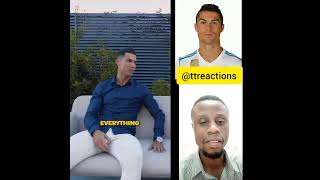 Cristiano Ronaldo discloses shocking truth about himself ttreaction viralshort thanks [upl. by Monagan59]