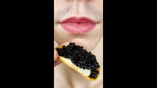 ASMR Black Caviar eating sounds shorts [upl. by Ayor75]