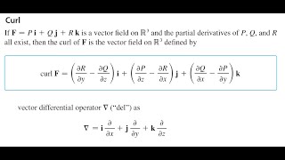 An Introduction to Curl and Example Using a 3 by 3 Determinant [upl. by Poulter]