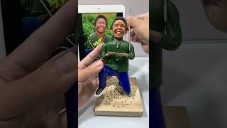 Handmade old children picking peppers handmade production process clay figurines how to mak [upl. by Audras]