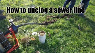 How to unclog sewer line Sewer problems  Drains not draining [upl. by Sudnac]