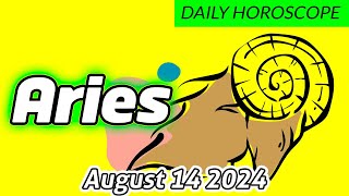 Aries 🔮 💫 DAILY HOROSCOPE TODAY  AUGUST 14 2024 ♈️ ❤️ 🌞 Aries LOVE HOROSCOPE ✅ 💫 ⭐️ [upl. by Eelorac21]