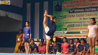 West Bengal State Yogasana Championship Classic age group 1015Girls at Indira Maydan Dumdum [upl. by Amalberga421]