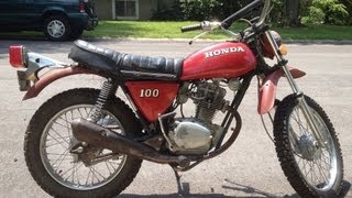 A ride on my 1972 Honda SL100 motorcycle [upl. by Cartwell]