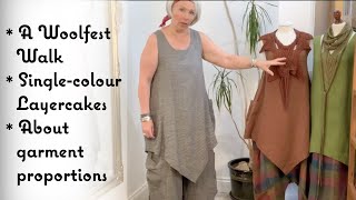 9  A Woolfest Walk Singlecolour Layercakes and Garment Proportions [upl. by Polinski]