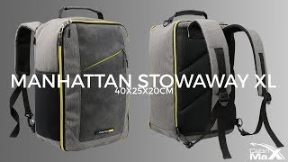 Cabin Max Manhattan XL Stowaway 40x25x20cm Ryanair small bag size [upl. by Anirehtac613]