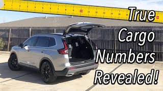 2023 Honda CRV Sport Hybrid  True Cargo Capacity Given In Inches [upl. by Nivlen788]