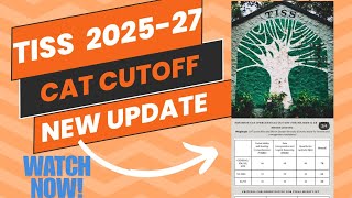 TISS 202527 VERY IMPORTANT UPDATE for admission CAT minimum percentile eligibility CATforTISS [upl. by Baron]