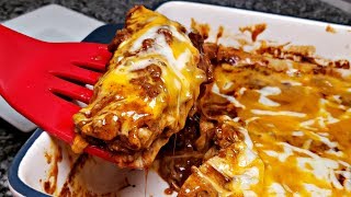 BEEF ENCHILADAS  Easy Enchilada Sauce Recipe  How To Make Cheesy Baked Enchiladas [upl. by Leticia]