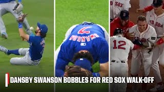 Dansby Swanson BOBBLES THE BALL to let the Red Sox WALK IT OFF 😳  ESPN MLB [upl. by Dawkins911]