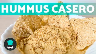 Cómo hacer hummus casero SIN tahini o tahina 🥣 ¡Receta fácil y rápida [upl. by Yendys]